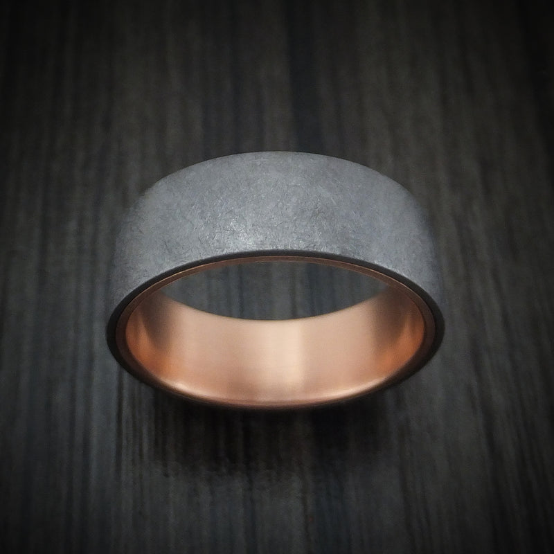 Tantalum and 14K Rose Gold Ring by Ammara Stone