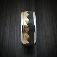 14K Gold and Black Titanium Geometric Ring by Ammara Stone