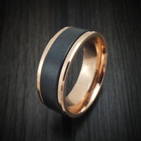 14K Rose Gold and Black Titanium Ring by Ammara Stone