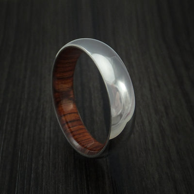 Titanium Ring with Hardwood Sleeve Custom Made Band