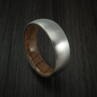 Titanium Ring with Hardwood Sleeve Custom Made Band