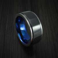 Titanium and Black Zirconium Spinner Anodized Ring Custom Made Band