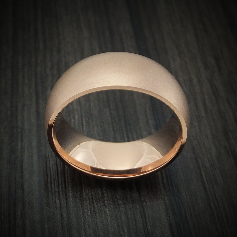 14K Gold Bead Finish Band Custom Made Ring