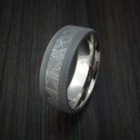 Gibeon Meteorite in Titanium Wedding Men's Band | Revolution Jewelry