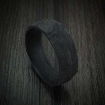 Solid Forged Carbon Fiber Faceted Ring