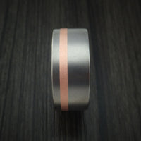 Titanium Men's Ring Classic Copper Inlay Wedding Band Any Size and Fin ...