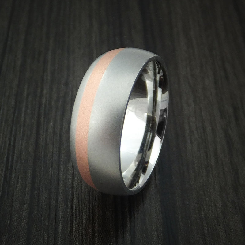 Cobalt Chrome and Copper Ring Custom Made Wedding Band