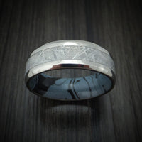 Titanium Ring With Gibeon Meteorite And Cobaltium M3 Mokume Custom Made