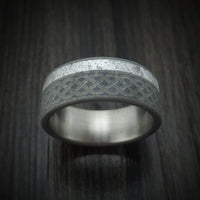 Titanium Celtic Ring with Gibeon Meteorite Custom Made Band