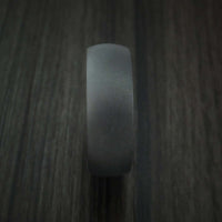 Black Titanium Ring with Hardwood Sleeve Custom Made Band