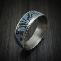 Titanium Ring With Cobaltium M3 Mokume Custom Made
