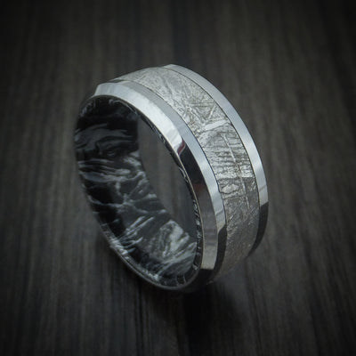 Titanium Ring With Gibeon Meteorite And M3 Mokume Custom Made