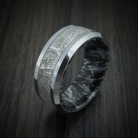 Titanium Ring With Gibeon Meteorite And M3 Mokume Custom Made
