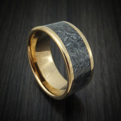 10k Yellow Gold Ring with Black and White M3 Mokume Custom Made