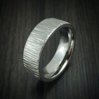 Titanium Tree Bark Finish Men's Ring Custom Made
