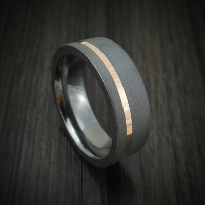 Tantalum and 14K Gold Men's Ring Custom Made