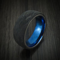Forged Carbon Fiber Ring with Anodized Titanium Sleeve Custom Made