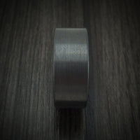 Black Titanium Ring with Forged Carbon Fiber Sleeve Custom Made