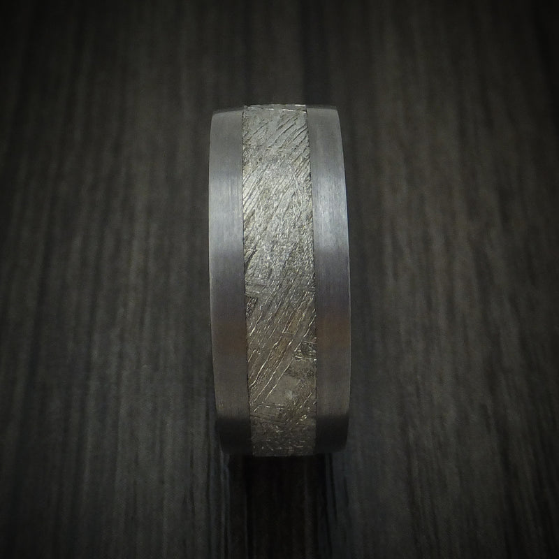 Tantalum and Meteorite Custom Made Men's Ring