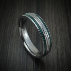 Tantalum and Stone Men's Ring Custom Made Band