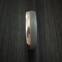 Copper Inlay and Titanium Ring Custom Made Band Any Finish and Sizing