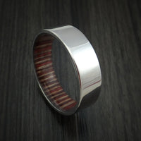 Titanium Ring with English Oak Hardwood Sleeve Custom Made Band
