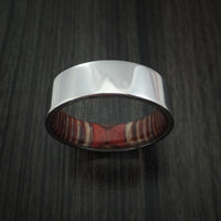 Titanium Ring with English Oak Hardwood Sleeve Custom Made Band