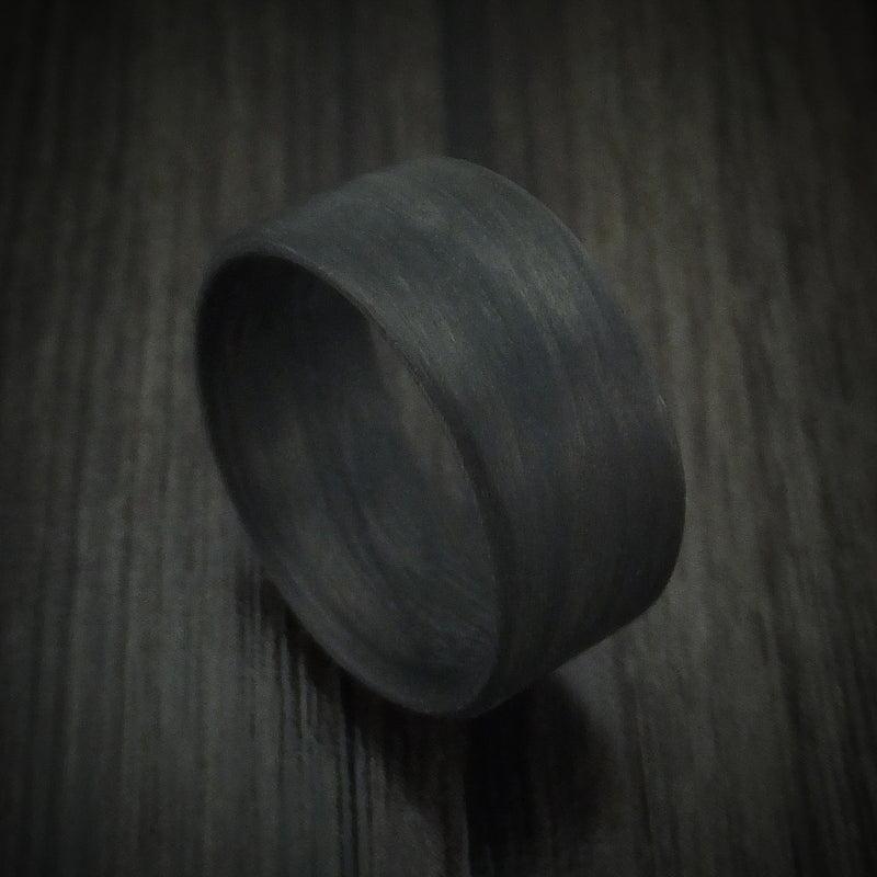 Solid Carbon Fiber Men's Ring Custom Made Pattern Band