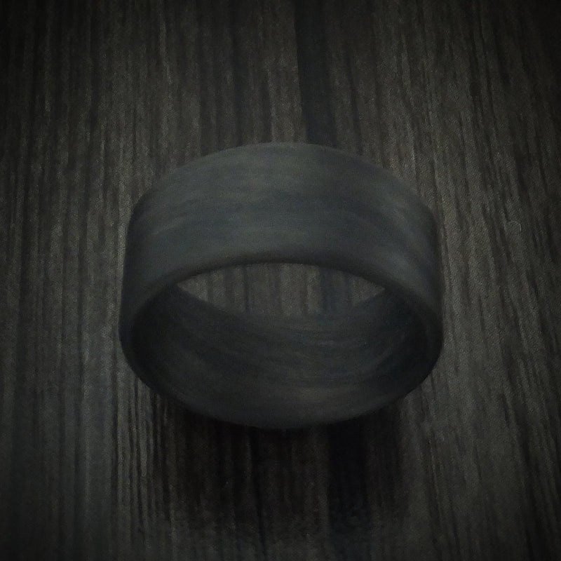 Solid Carbon Fiber Men's Ring Custom Made Pattern Band