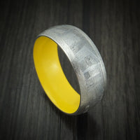 Cobalt Chrome Meteorite Men's Ring with Cerakote Sleeve Custom Made