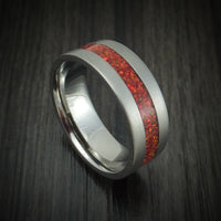 Titanium and Opal Men's Ring Choose Your Color Custom Made