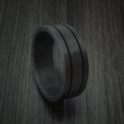 Solid Carbon Fiber Ring Custom Made Pattern Band