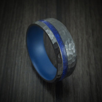 Black Zirconium Stone and Cerakote Custom Men's Ring