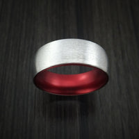 Cobalt Chrome with Red Anodized Sleeve Custom Made Band Choose Your Color