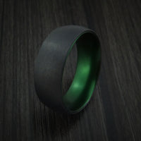 Black Zirconium with Green Anodized Sleeve Custom Made Band Choose Your Color