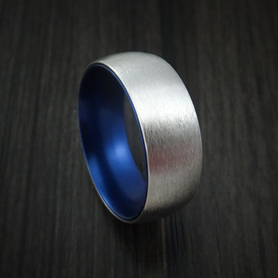 Cobalt Chrome with Blue Anodized Sleeve Custom Made Band Choose Your Color
