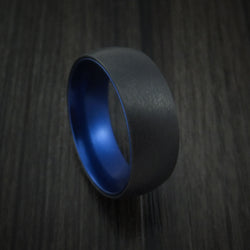 Black Zirconium with Blue Anodized Sleeve Custom Made Band Choose Your Color