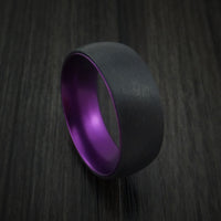 Black Zirconium with Purple Anodized Sleeve Custom Made Band Choose Your Color