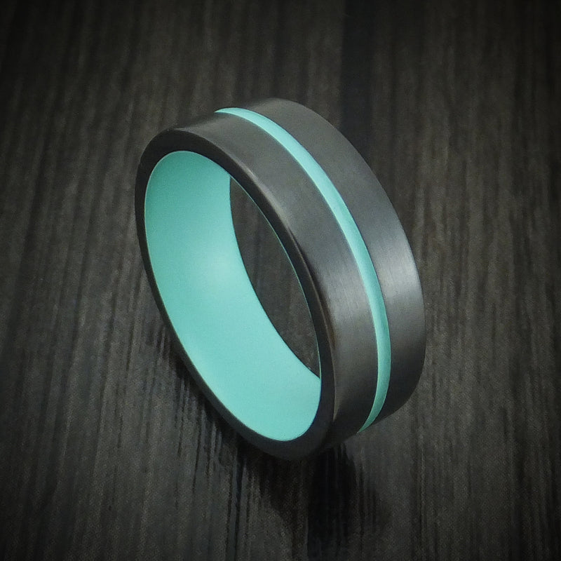 Black Zirconium and Cerakote Custom Made Men's Ring