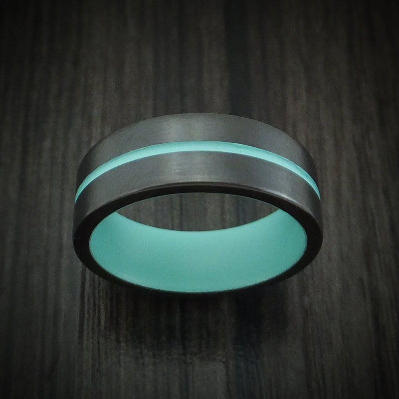 Black Titanium and Cerakote Custom Made Men's Ring