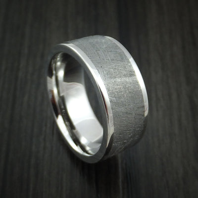 Cobalt Chrome and Gibeon Meteorite Ring Custom Made