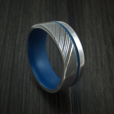 Damascus Steel and Cerakote Ring Custom Made Band