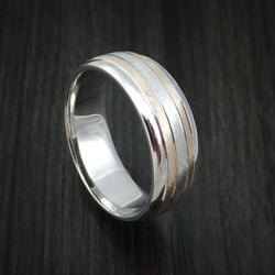 14k White and Rose Gold Band Custom Made