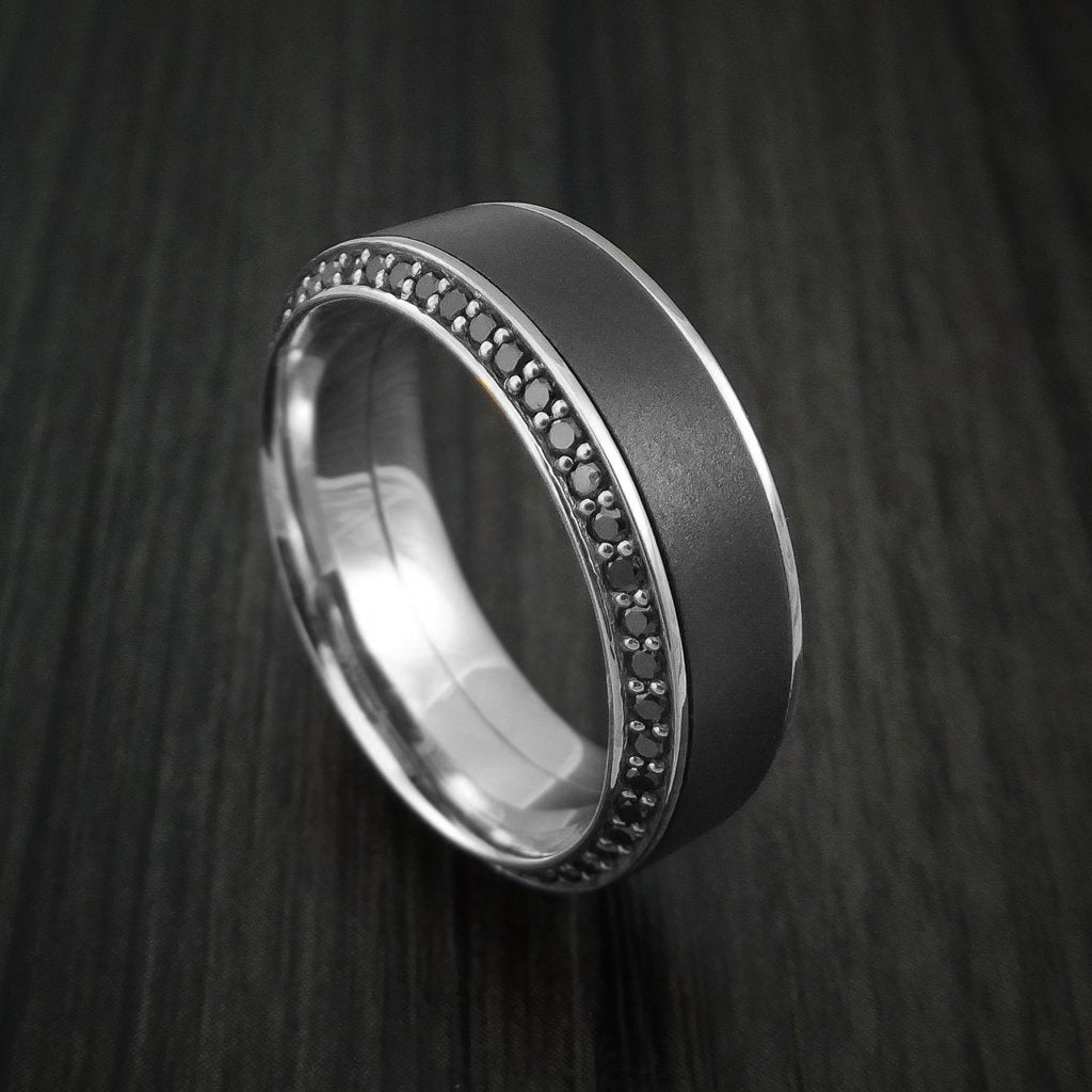 Platinum Engagement Ring for Women with Black Diamond SJ PTO 516-Black –  Jewelove.US
