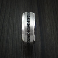 Platinum and Black Diamonds Eternity Ring Custom Made Band