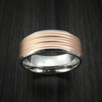 Cobalt Chrome and Rose Gold Band Custom Made Ring