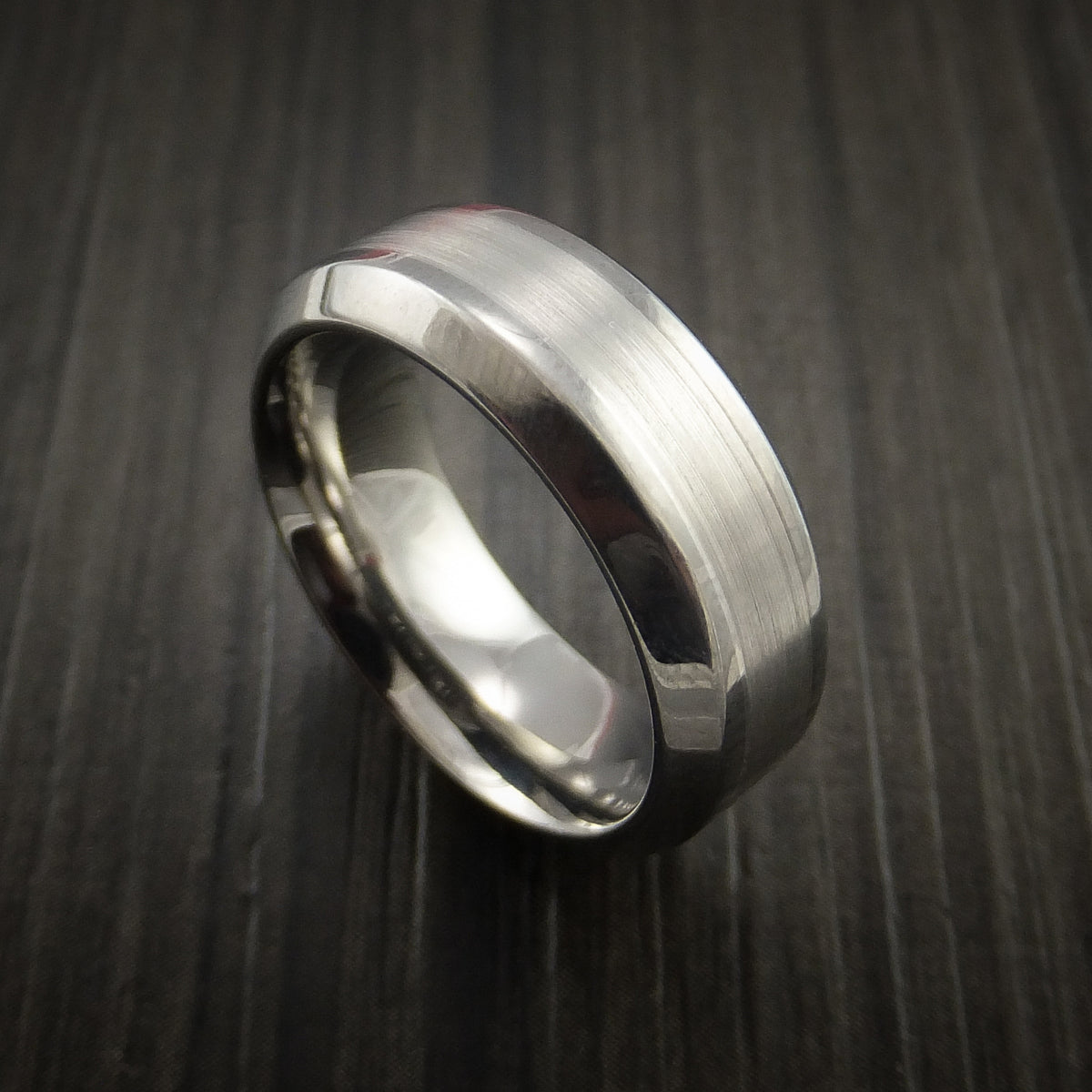 Inconel and Platinum Custom Inlay Men's Ring | Revolution Jewelry