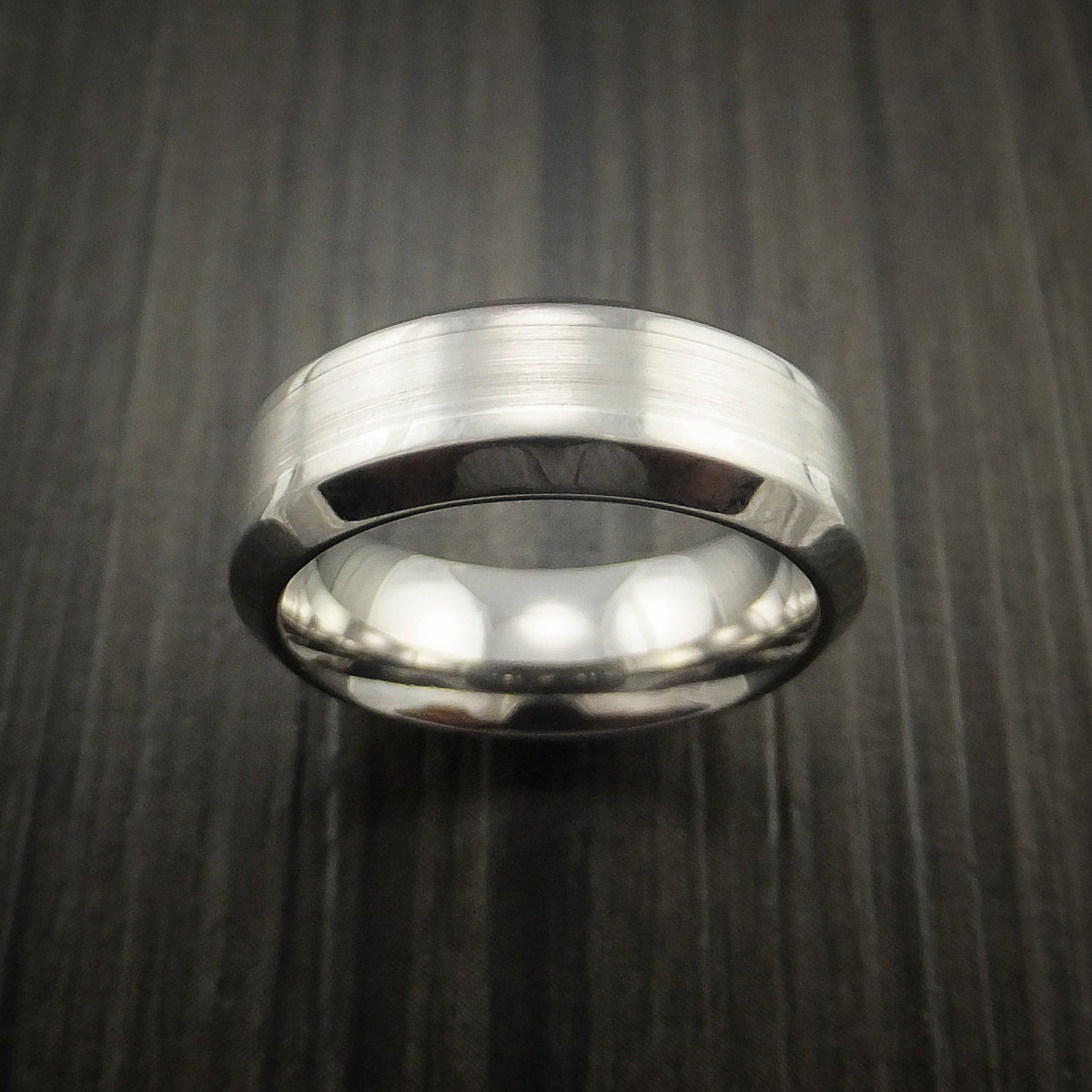 Inconel and Platinum Custom Inlay Men's Ring | Revolution Jewelry