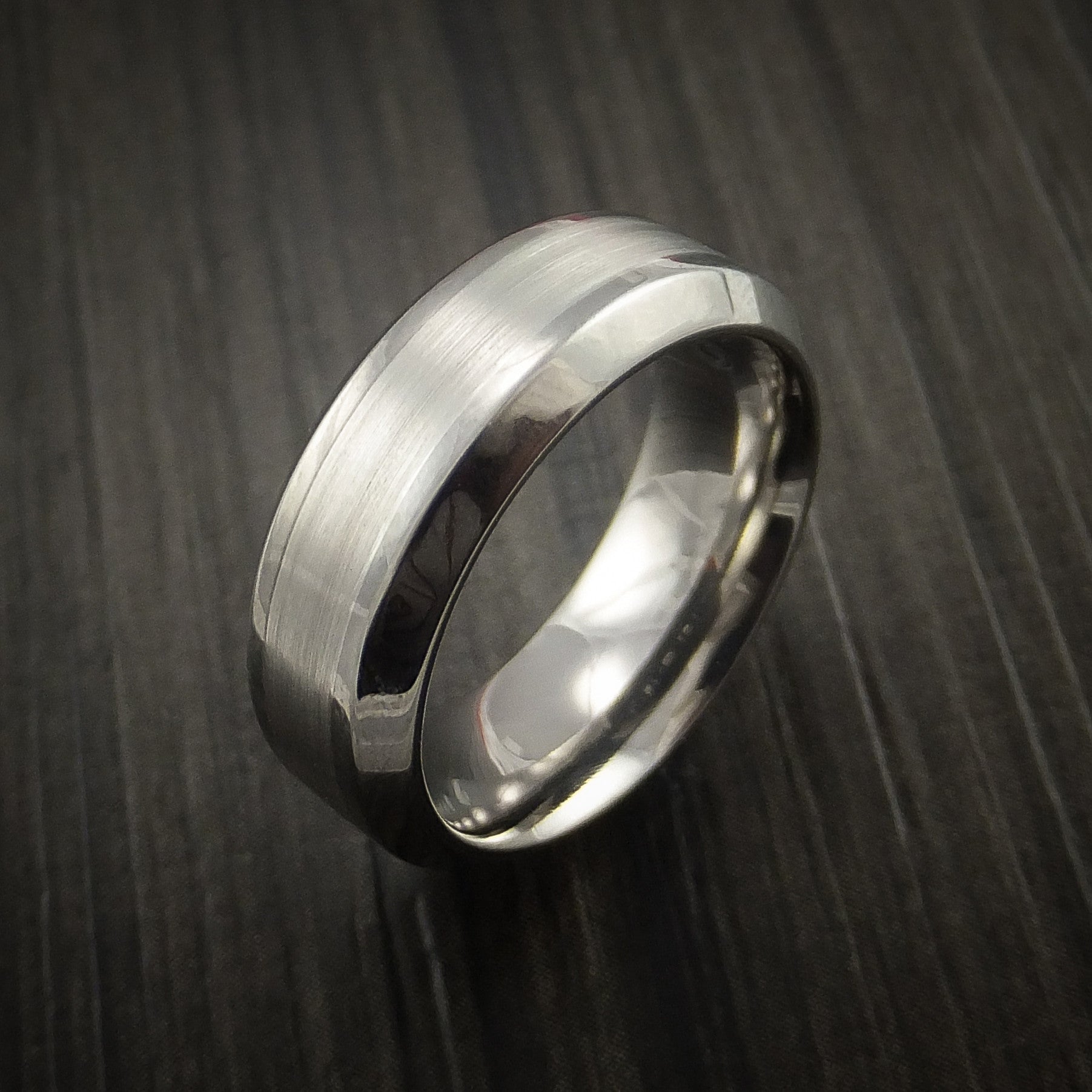 Inconel and Platinum Custom Inlay Men's Ring | Revolution Jewelry