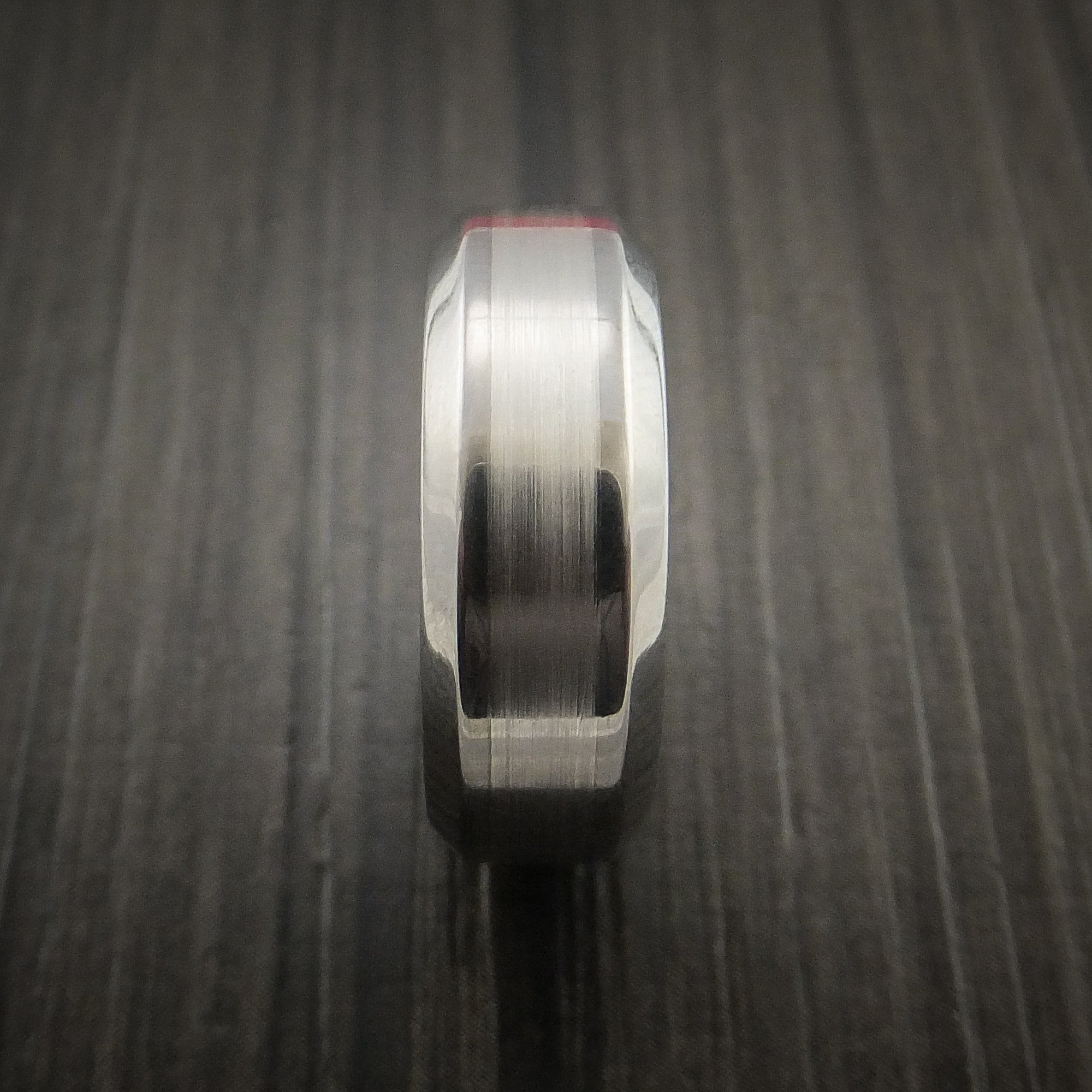 Inconel and Platinum Custom Inlay Men's Ring | Revolution Jewelry